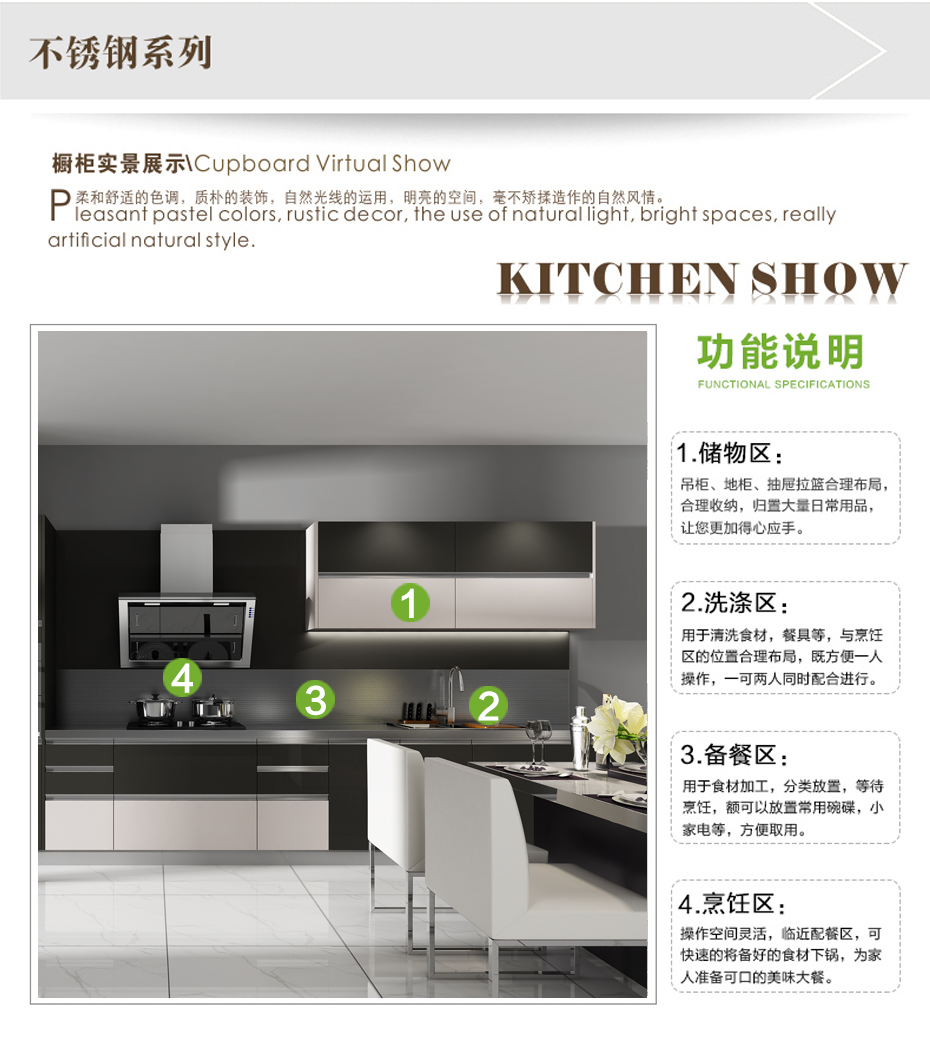 不銹鋼廚房櫥柜的功能說明
